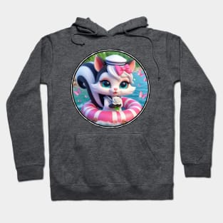 Cute Skunk Sailor Girl Hoodie